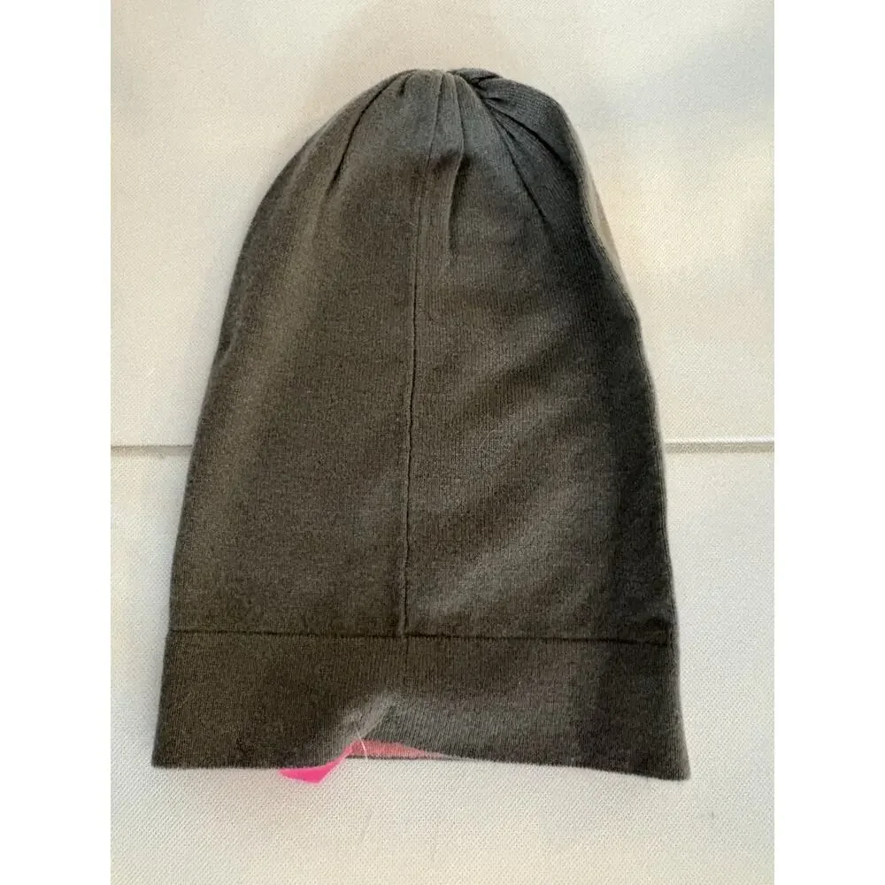 Autumn Cashmere Peace Sign In Pink Heart Knitted Hat Cap Women